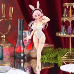 Фігурка Super Sonico BiCute Bunnies Pearl White Ver. оригінальна фігурка з аніме Super Sonico зображення з заднім фоном