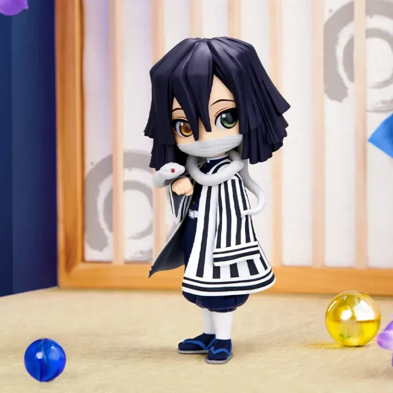 Q Posket Obanai Iguro ver. B оригінальна фігурка з аніме Demon Slayer: Kimetsu No Yaiba зображення з заднім фоном