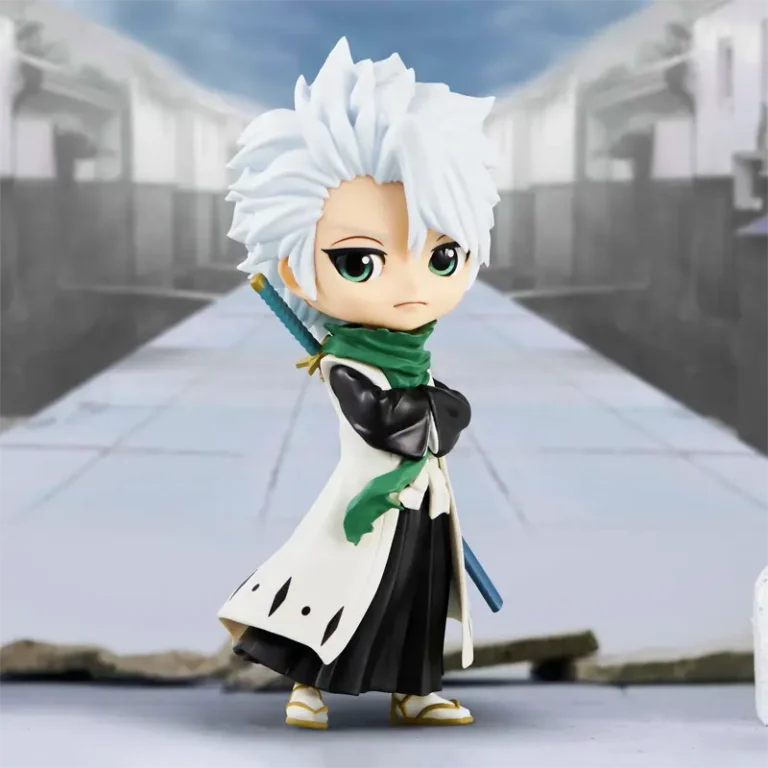 Q Posket Toshiro Hitsugaya Kurosaki ver A оригінальна фігурка з аніме Bleach: Thousand-Year Blood War зображення з заднім фоном