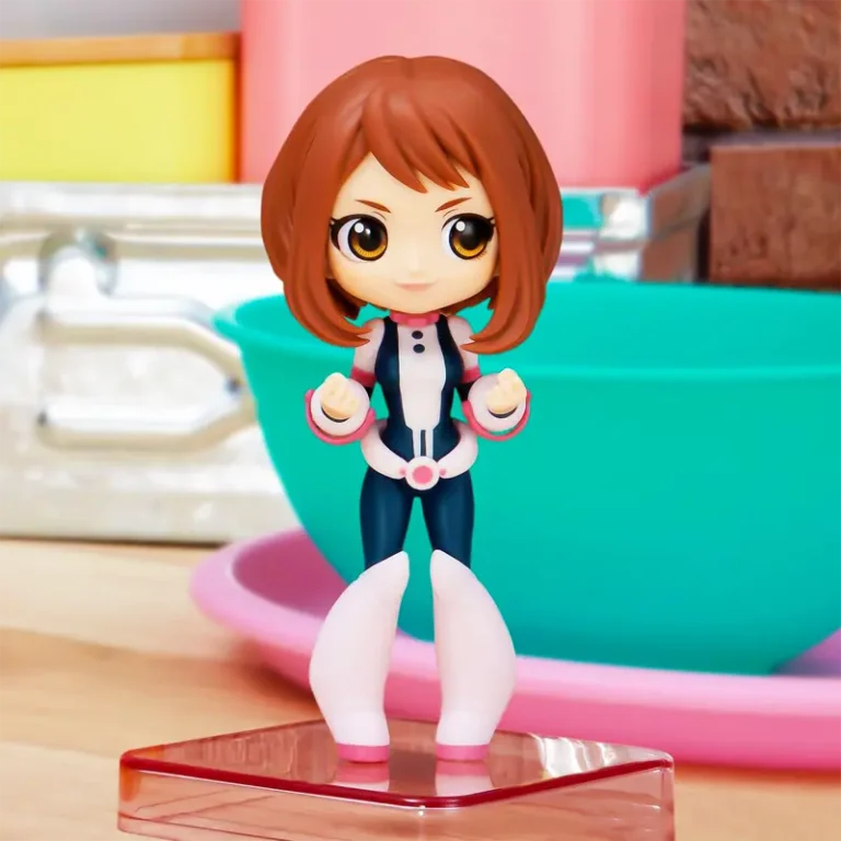 Q Posket Uraraka Ochaco ver. A оригінальна фігурка з аніме My Hero Academia зображення з заднім фоном
