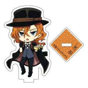 Акрилова міні фігурка Chuuya Nakahara з аніме Bungou Stray Dogs. Акриловий міні стенд Чуя Накахара Літературні генії Бродячі Пси