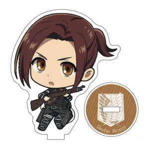 Акрилова міні фігурка Sasha Braus з аніме Attack on Titan. Акриловий міні стенд Саша Браус Атака титанів