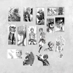 Стікерак Armin Arlert з аніме Attack on Titan. Акриловий міні стенд. Набір наліпок Атака Титанів. Стікери 15 штук.