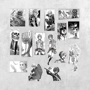 Стікерак Armin Arlert з аніме Attack on Titan. Акриловий міні стенд. Набір наліпок Атака Титанів. Стікери 15 штук.