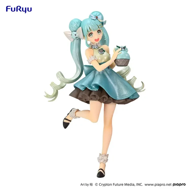 Фігурка Хацуне Міку Sweet Sweets Choco Mint Pearl Ver. від FuRyu, вид спереду, оригінальна статуетка Vocaloid.