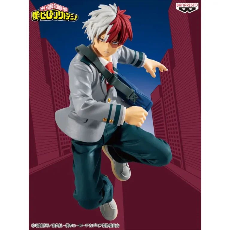 Фігурка Shoto Todoroki BRAVEGRAPH #1 vol.2 від Bandai, вид спереду в динамічній позі.